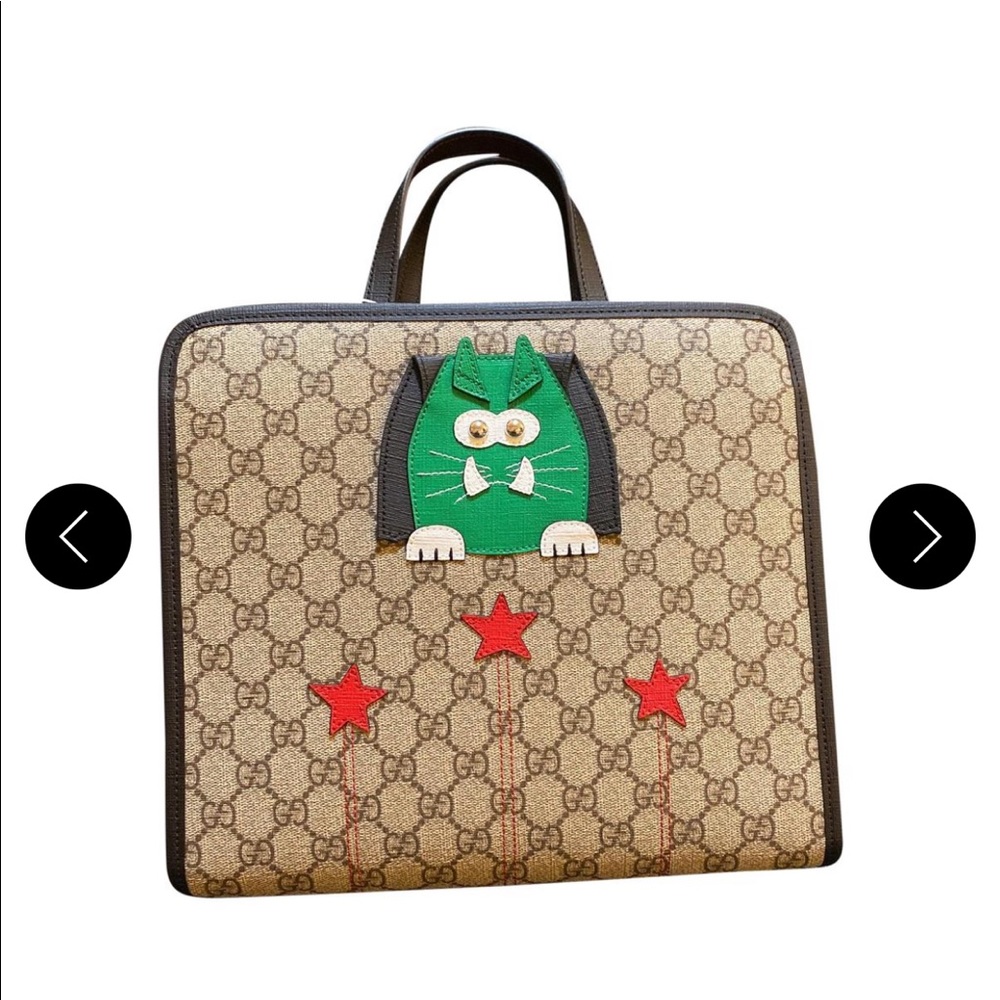 Multicolor Gucci monster cat tote